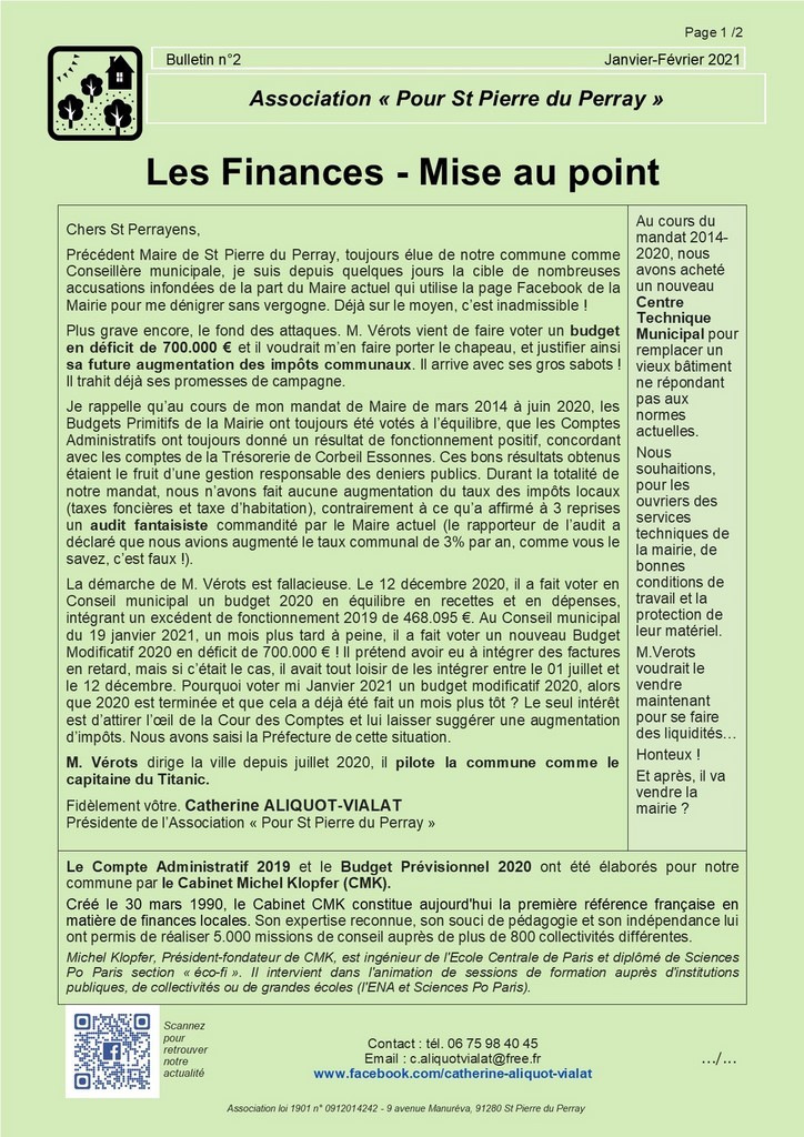 Catherine Aliquot-Vialat Bulletin 02 - les finances (page 2)