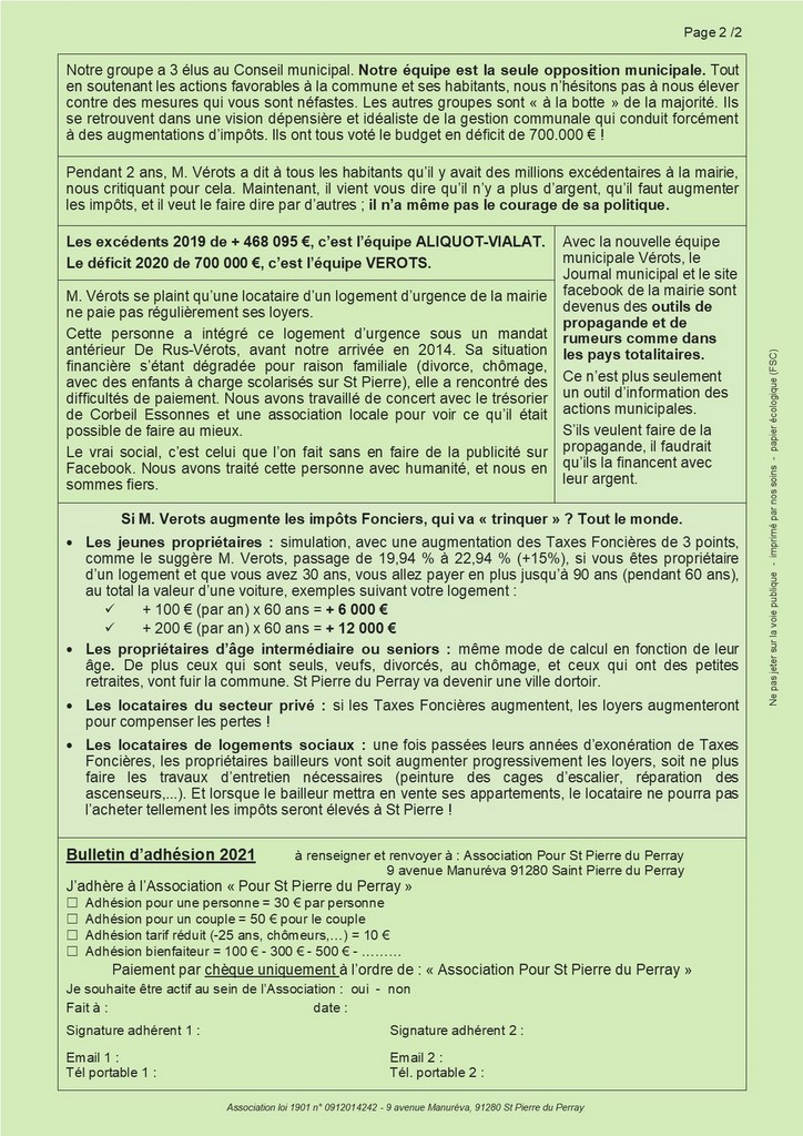 Bulletin 02 - les finances Mise au point (page 2)