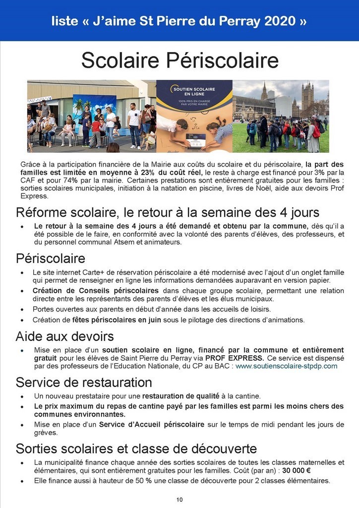 Bilan 2014-2020 - Scolaire périscolaire - St Pierre du Perray