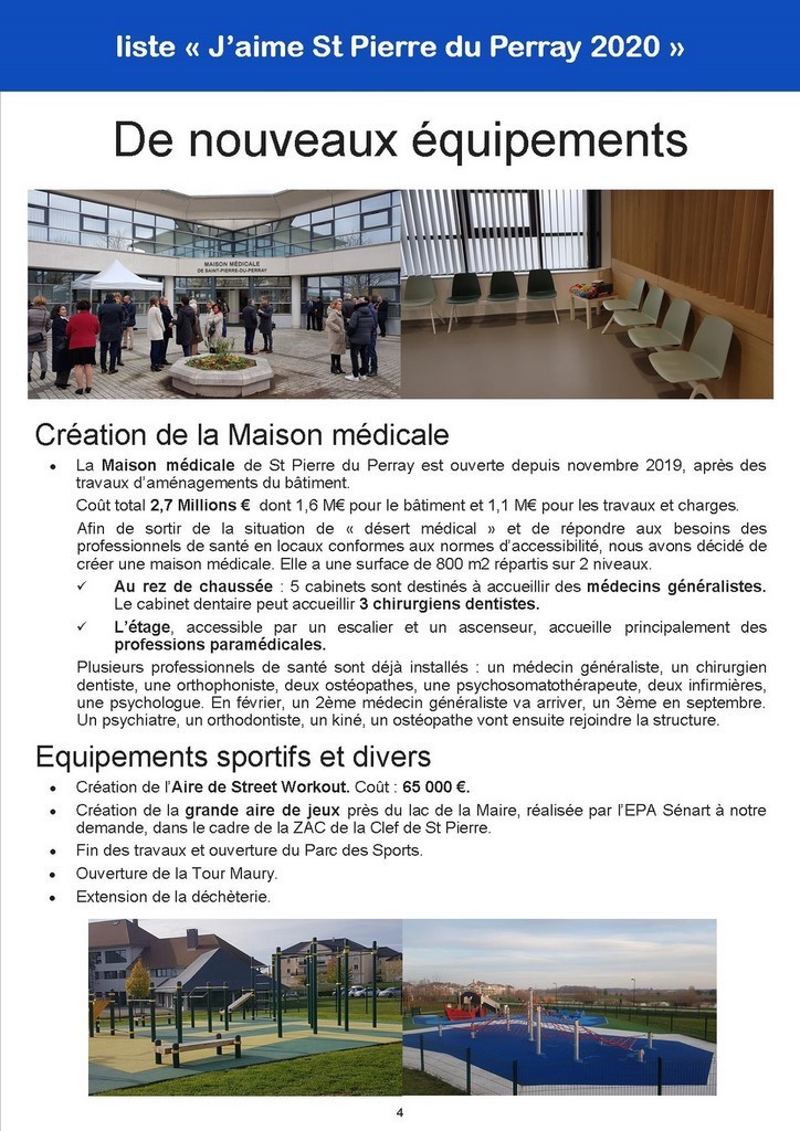 Bilan 2014-2020 - Maison médicale - St Pierre du Perray