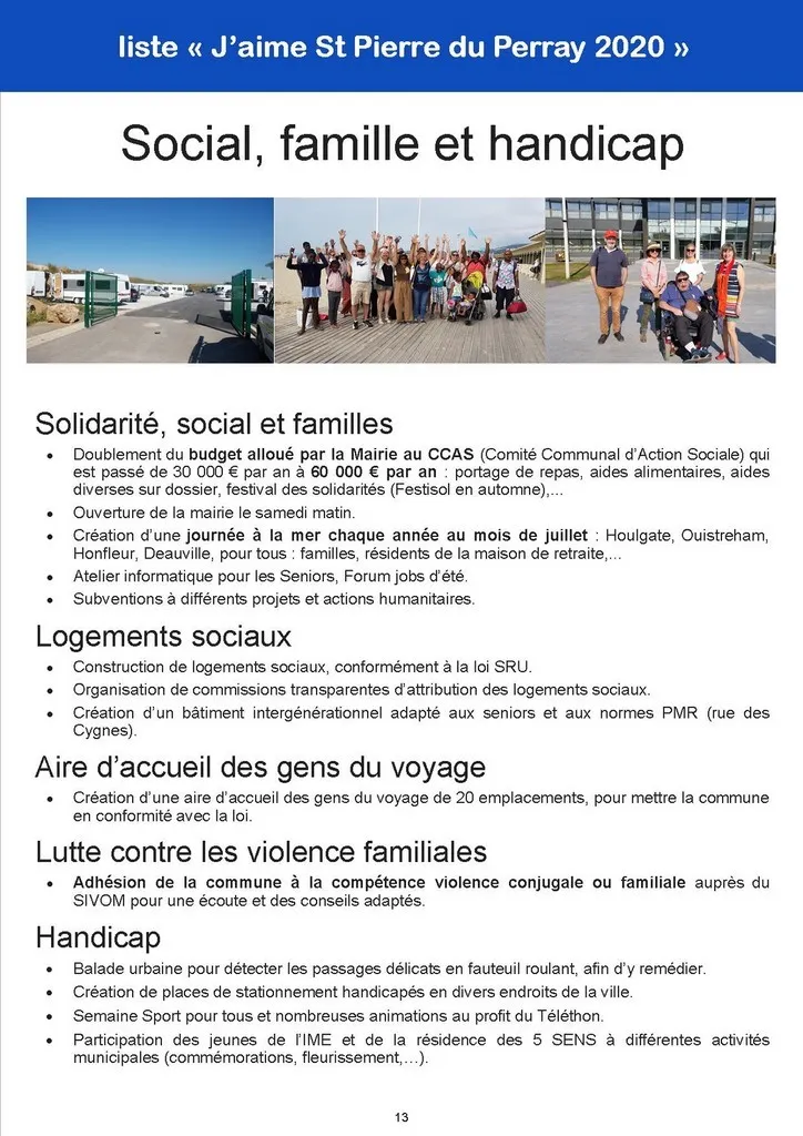 Social famille et handicap Bilan 2014-2020 - Social famille et handicap - St Pierre du Perray