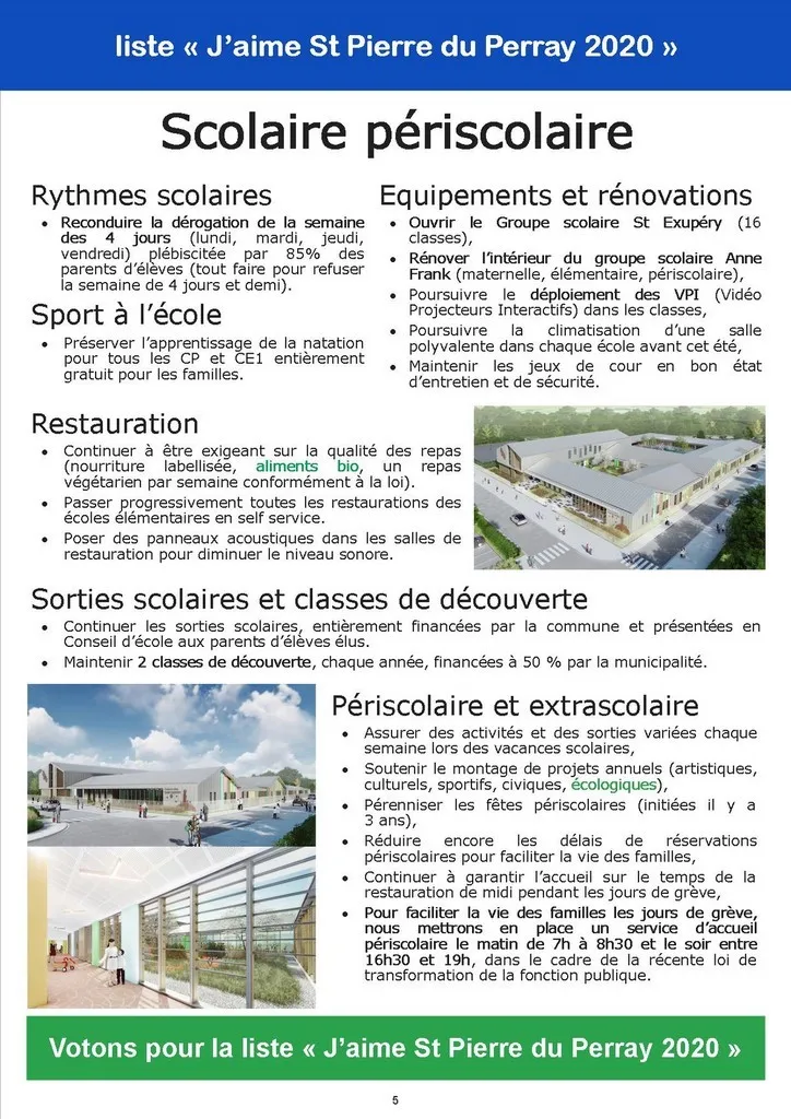 Catherine Aliquot-Vialat, Programme 2020-2026, St Pierre du Perray
