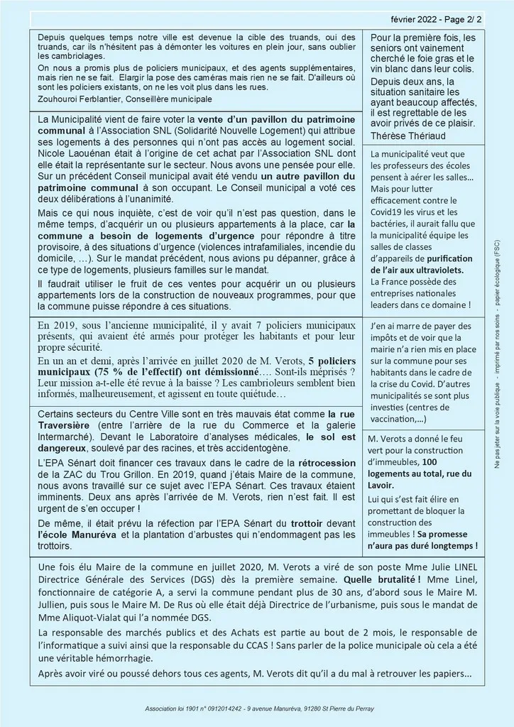Bulletin 07 - Le courant ne passe plus (page 2) Catherine Aliquot-Vialat Dominique Verots St Pierre du Perray Bulletin 07 - Le courant ne passe plus (page 2)