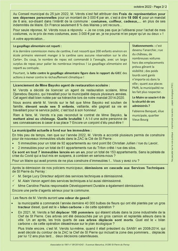 Bulletin 08 - Le compte n'y est pas (page_2) Catherine Aliquot-Vialat Dominique Verots St Pierre du Perray Bulletin 08 - Le compte n'y est pas (page_2)