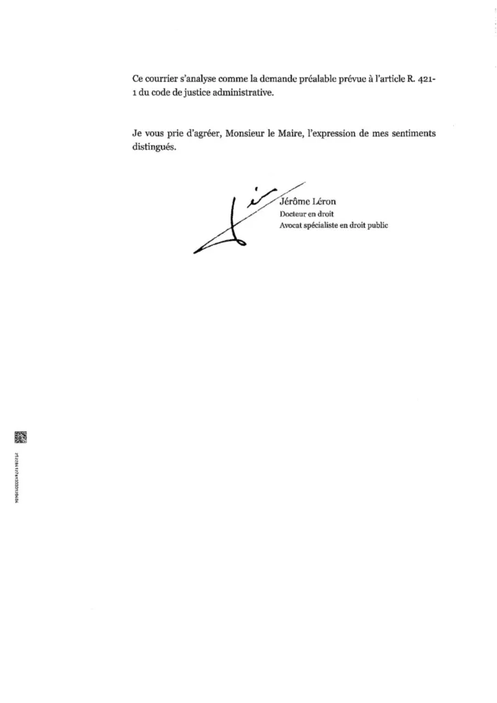 Courrier de l'avocat de ECO7S Facilities du 14 oct. 2022 - page 3 Courrier de l'avocat de ECO7S Facilitiés - Catherine Aliquot-Vialat Dominique Verots St Pierre du Perray
