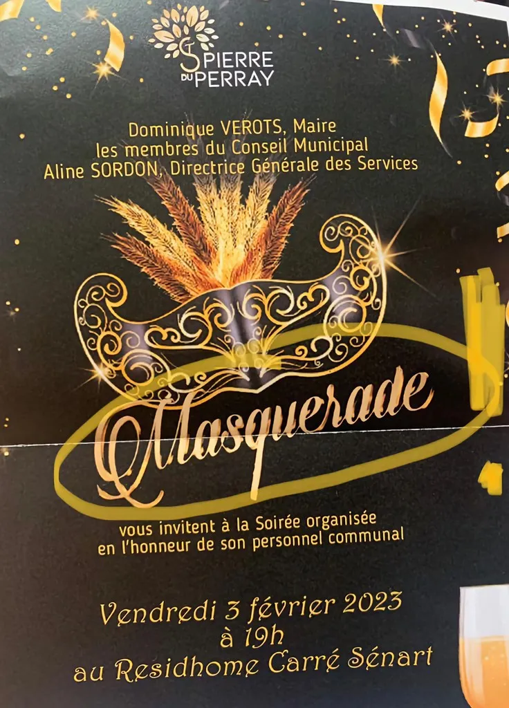 Flyer Cérémonie des voeux 2023 au personnel communal de St Pierre du Perray Catherine Aliquot-Vialat Dominique Verots St Pierre du Perray - Cérémonie de voeux 2023 pour le personnel communal