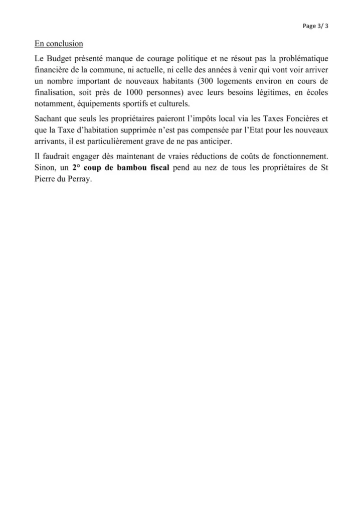 Intervention de Catherine Aliquot-Vialat sur le BP 2025 de St Pierre du Perray - page 03 Intervention de Catherine Aliquot-Vialat sur le BP 2025 de St Pierre du Perray - page 03