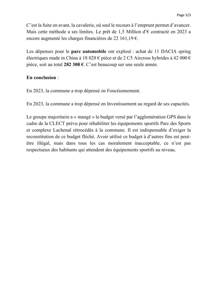 Catherine Aliquot-Vialat Dominique Verots St Pierre du Perray Débat Budget Primitif 2024 de St Pierre du Perray - page 01