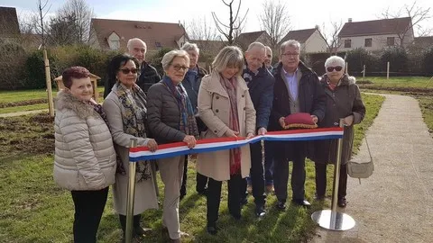 Verger pédagogique - 15 février 2020 Catherine Aliquot-Vialat, Xavier Dugoin, Verger pédagogique, St Pierre du Perra