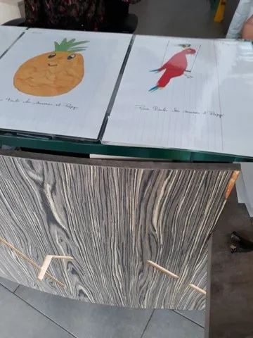 Dessins d'enfants pour la masion de retraite du Cédre bleu Catherine Aliquot-Vialat, dessins d'enfants pour la masion de retraite du Cédre bleu, St Pierre du Perray